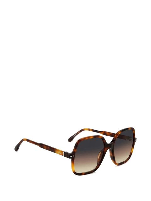 Isabel Marant Eyewear tortoiseshell-effect square-frame sunglasses - Brown - zdjęcie produktu nr 2