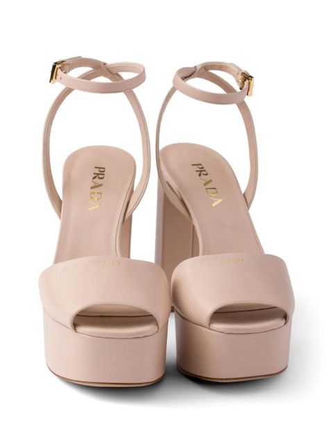 Prada nappa leather platform sandals - Pink