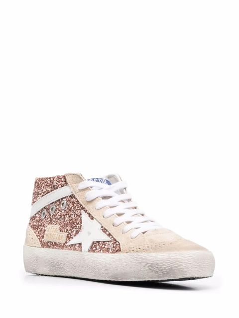 Golden Goose Mid Star glitter sneakers - Pink - zdjęcie produktu nr 2