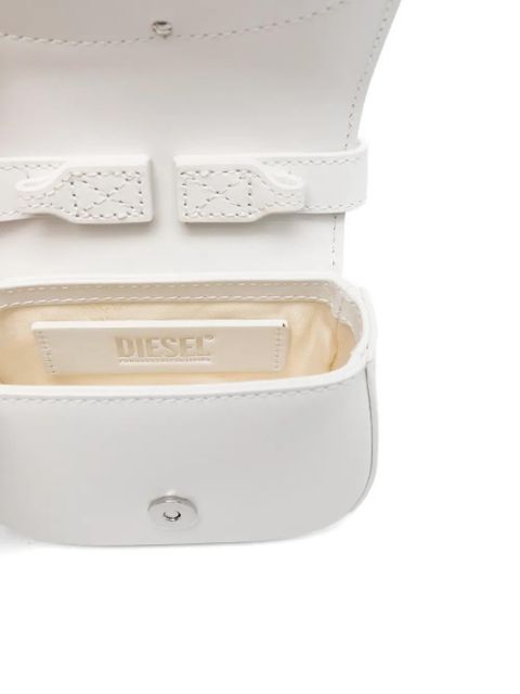 Diesel mini 1Dr Xs logo-plaque tote bag - White