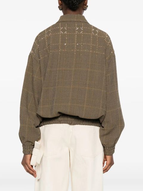 Golden Goose checked embellished jacket - Brown