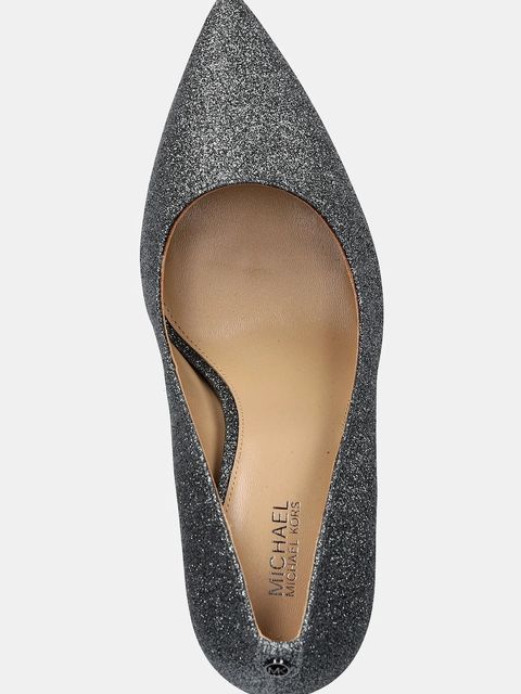 MICHAEL Michael Kors szpilki skórzane Alina kolor srebrny 40F5HNHP1M.041