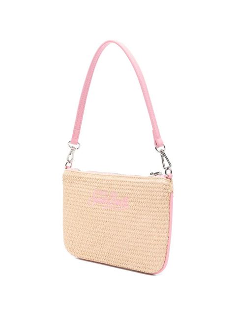 MC2 Saint Barth embroidered raffia tote bag - Neutrals