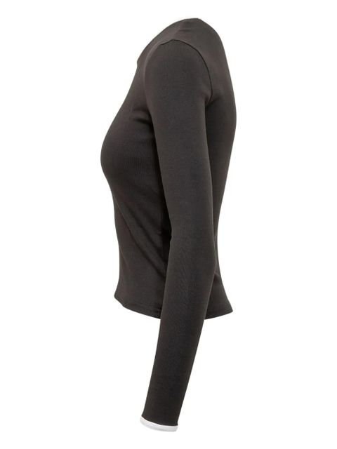 Marine Serre moon-logo long-sleeve T-shirt - Black - zdjęcie produktu nr 2