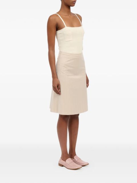 MM6 Maison Margiela pleated poplin skirt - Neutrals