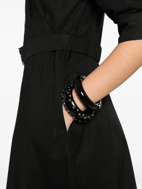 TWINSET belted zip-up midi dress - Black