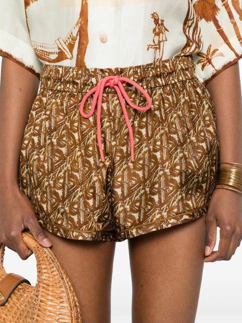 ZIMMERMANN silk shorts - Brown