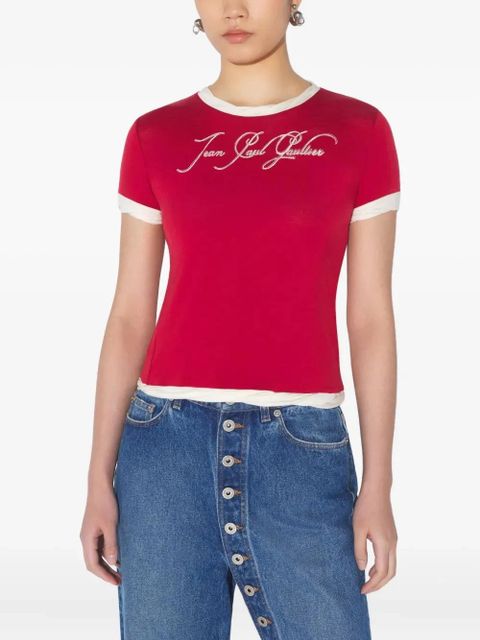Jean Paul Gaultier logo-embroidered T-shirt