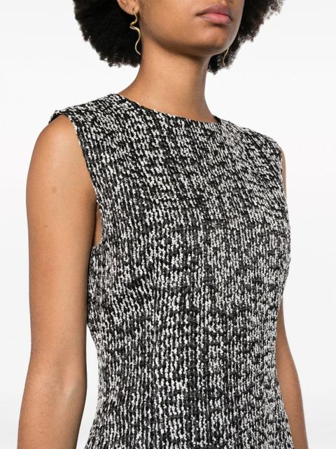 Lanvin sleeveless tweed midi dress - Black