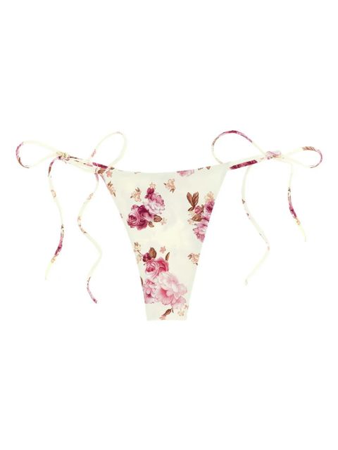 Magda Butrym floral-print bikini bottoms - Neutrals