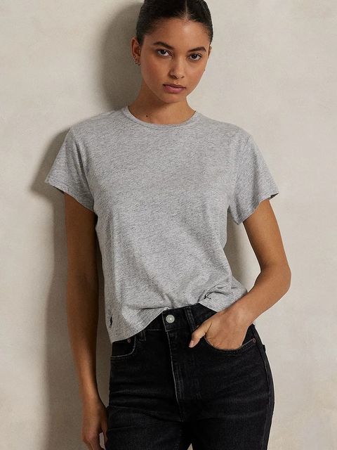 Polo Ralph Lauren t-shirt damski kolor szary 211967102 - zdjęcie produktu nr 1