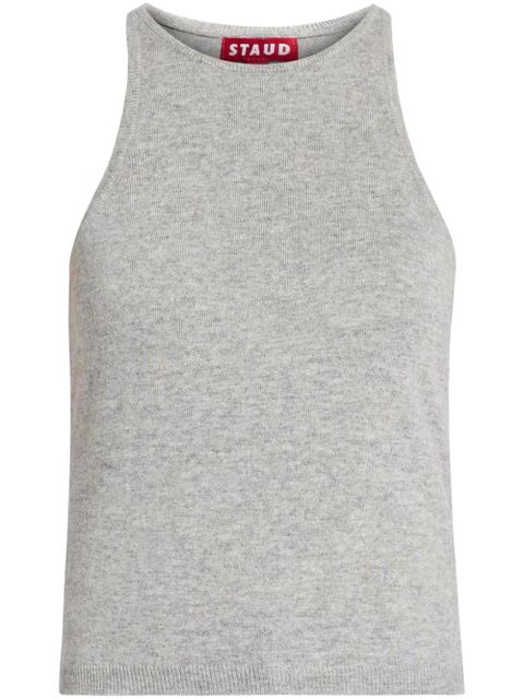 STAUD Ayana ribbed-knit tank top - Grey - zdjęcie produktu nr 1
