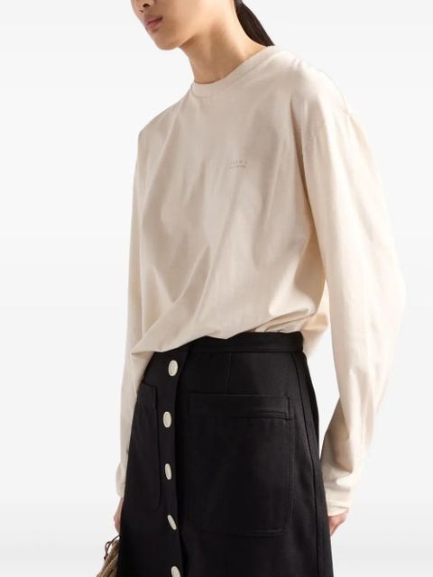 Prada long-sleeve logo T-shirt - Neutrals - zdjęcie produktu nr 2