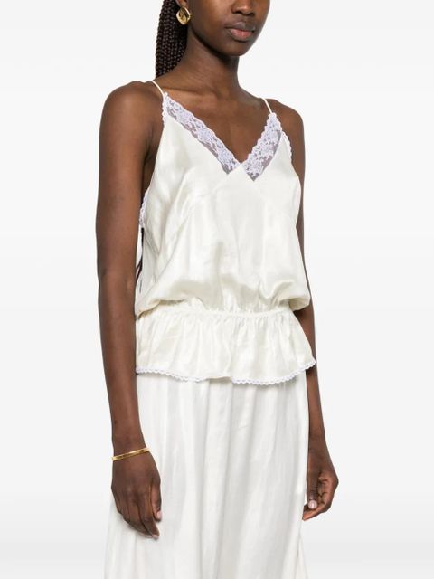 Magda Butrym lace trim camisole - White