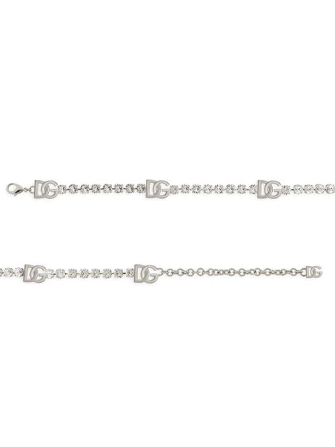 Dolce & Gabbana KIM DOLCE&GABBANA DG-logo rhinestone belt - Silver