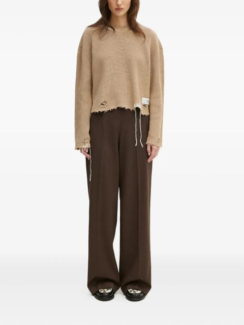 MM6 Maison Margiela belt-loops trousers - Brown - zdjęcie produktu nr 2