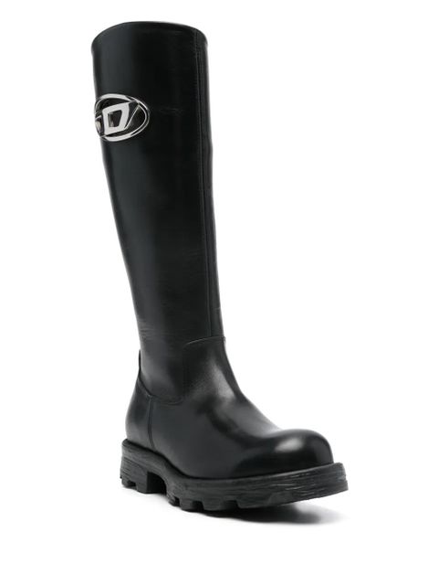 Diesel Oval D-logo boots - Black - zdjęcie produktu nr 2