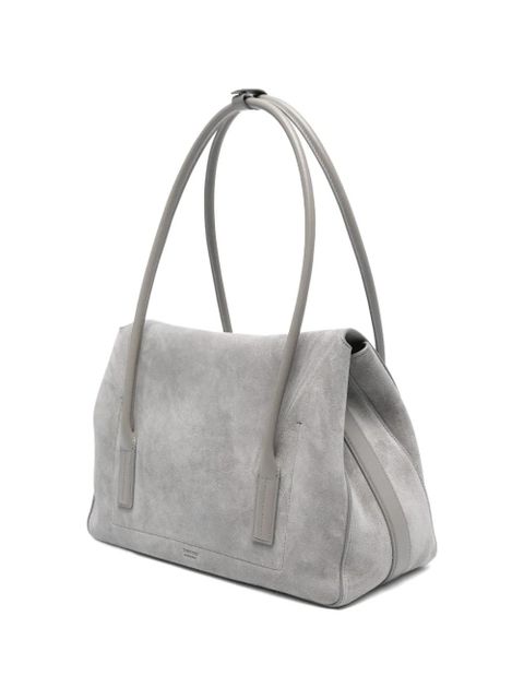 TOM FORD Eclipse padlock suede tote bag - Grey