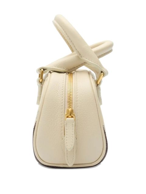 Burberry check-pattern bowling mini tote bag - Neutrals