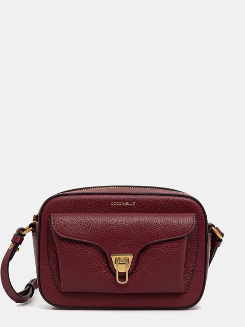 Coccinelle torebka skórzana kolor bordowy E1 MF6 15 02 01 - zdjęcie produktu nr 1