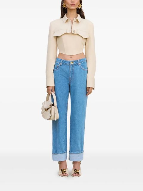 Cult Gaia Issa cropped jacket - Neutrals - zdjęcie produktu nr 2