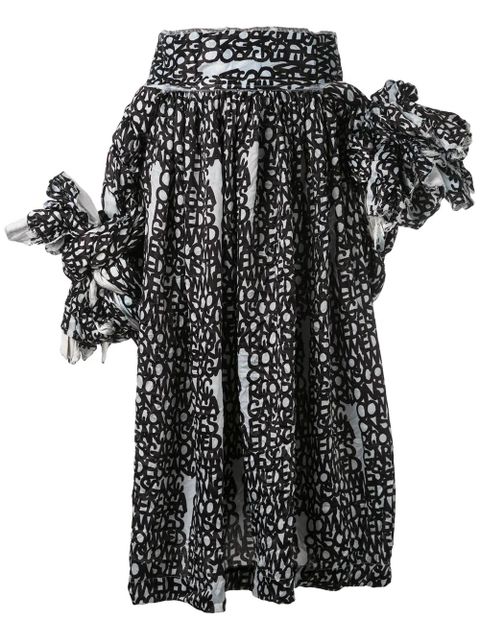 Comme Des Garçons D pattern knotted jumper-skirt - Black - zdjęcie produktu nr 1