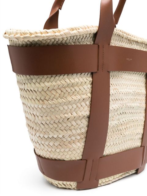 DeMellier The Santorini raffia tote bag - Neutrals