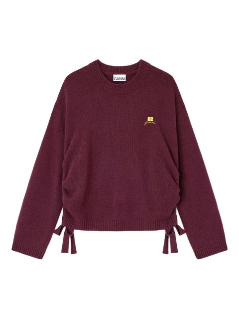 GANNI drawstring sweater - Red - zdjęcie produktu nr 1