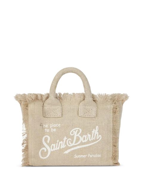 MC2 Saint Barth fringed logo-detail shoulder bag - Neutrals - zdjęcie produktu nr 2