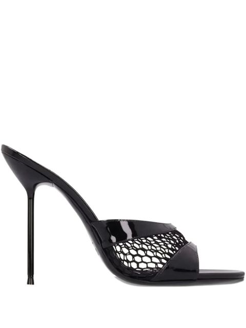 Paris Texas Lidia mesh mules - Black