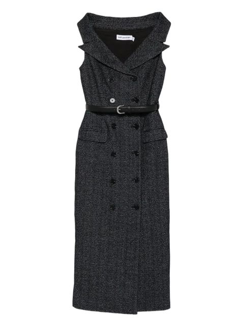 Self-Portrait double-breasted belted dress - Grey - zdjęcie produktu nr 1