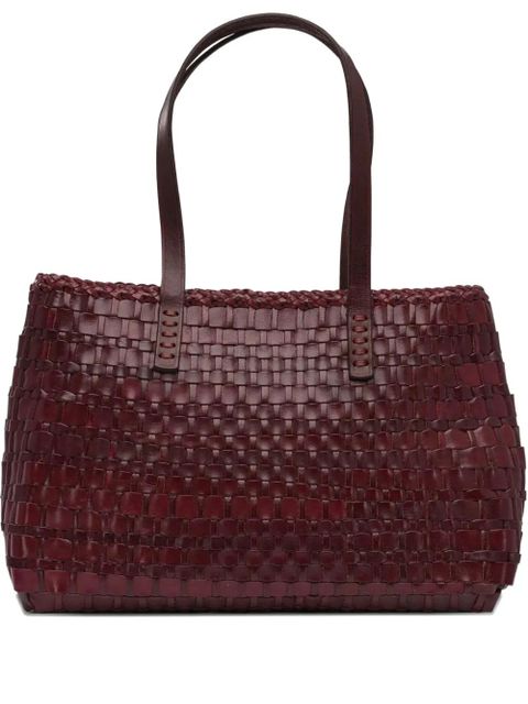 DRAGON DIFFUSION Salvage woven calf leather tote bag - Brown - zdjęcie produktu nr 1