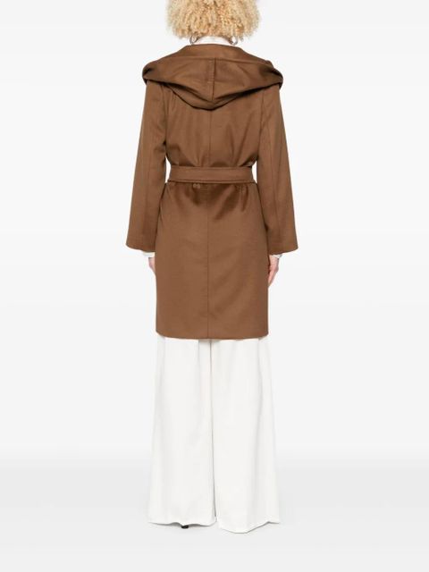 Max Mara hooded virgin-wool coat - Brown