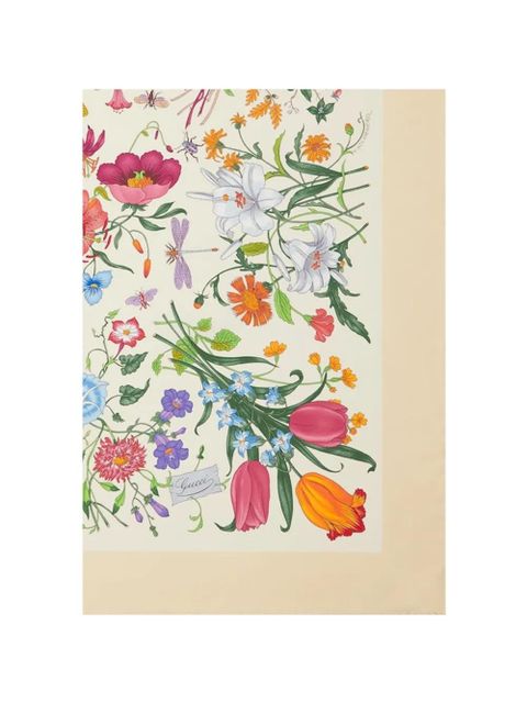 Gucci floral-print scarf - Neutrals - zdjęcie produktu nr 2