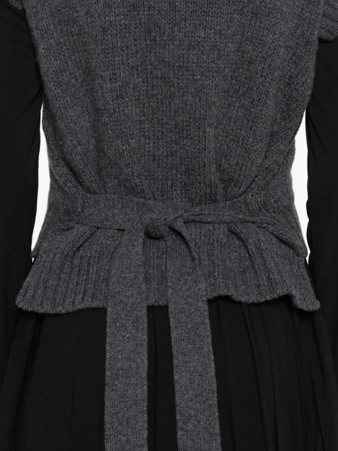 Weekend Max Mara cable-knit pleated midi dress - Black - zdjęcie produktu nr 2