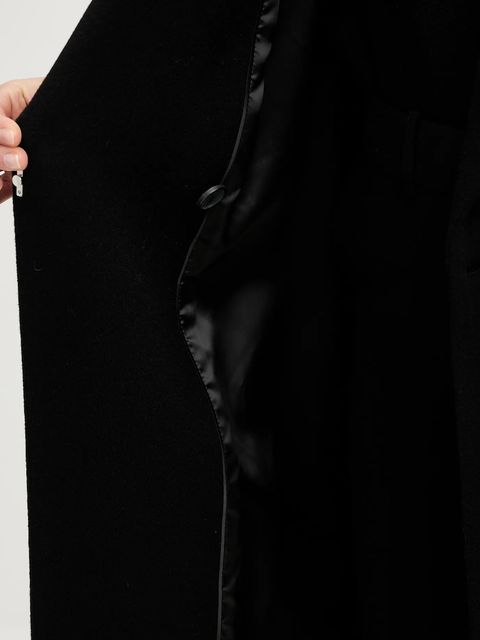 BOSS płaszcz kaszmirowy kolor czarny 50548726