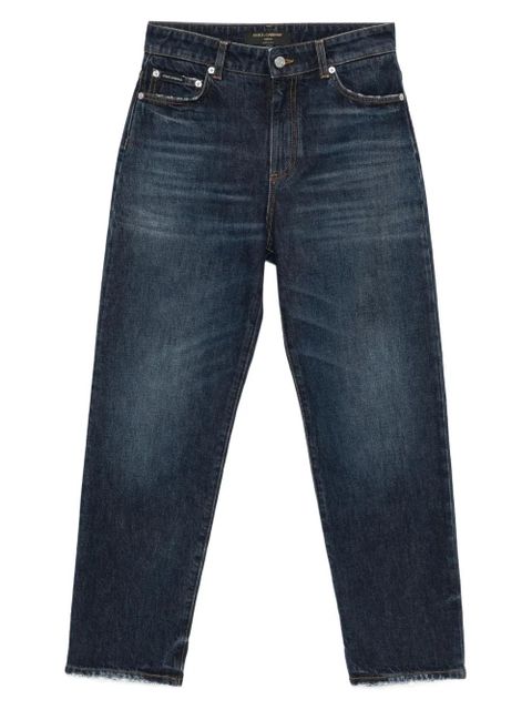Dolce & Gabbana frayed-hem jeans - Blue - zdjęcie produktu nr 1
