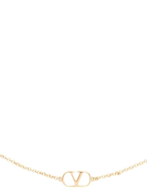 Valentino Garavani V-logo beaded necklace - Gold - zdjęcie produktu nr 2