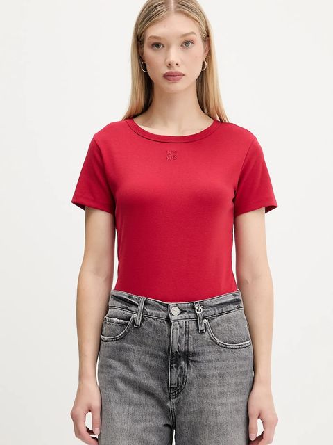 HUGO t-shirt damski kolor czerwony 50512002 - zdjęcie produktu nr 1
