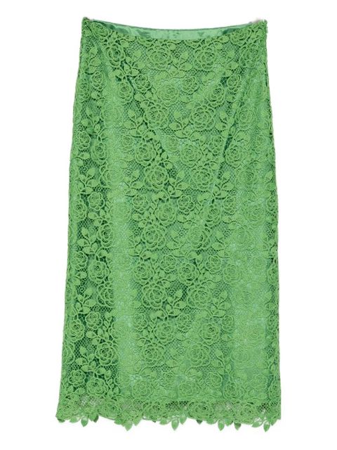 Anna Sui floral lace skirt - Green