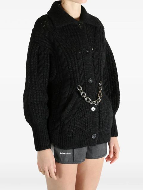 Simone Rocha chain cable-knit cardigan - Black - zdjęcie produktu nr 2