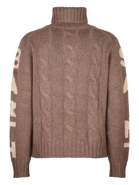 MC2 Saint Barth cable-knit roll-neck sweater - Brown - zdjęcie produktu nr 2
