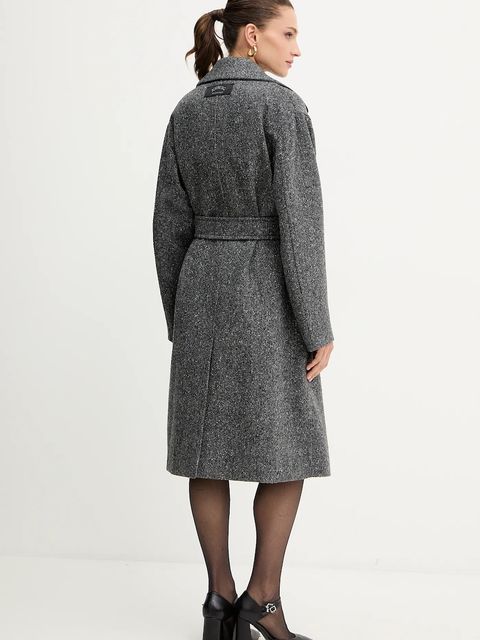 Iceberg płaszcz z dodatkiem wełny kolor szary N011 3083