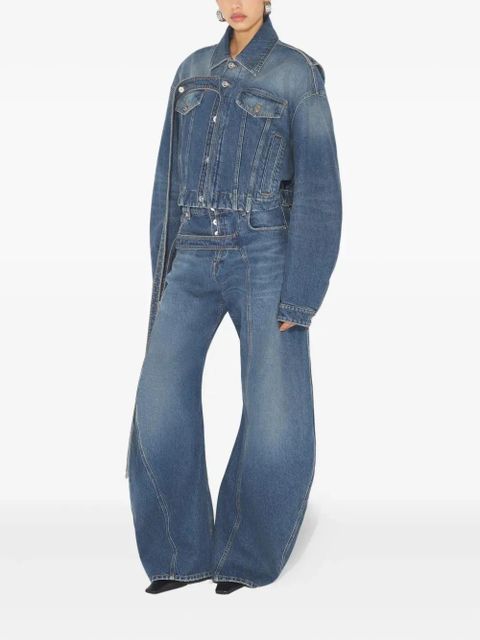 Jean Paul Gaultier panelled belted jeans - Blue