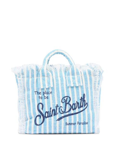 MC2 Saint Barth striped fringed bag - Blue - zdjęcie produktu nr 2