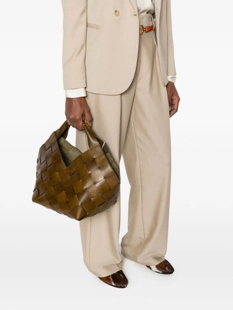 DRAGON DIFFUSION Botteghe woven tote bag - Green - zdjęcie produktu nr 2