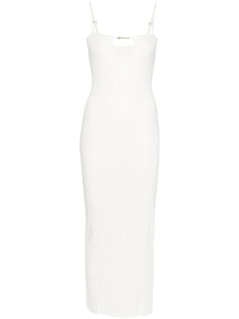 Jacquemus Sierra ribbed midi dress - White - zdjęcie produktu nr 1