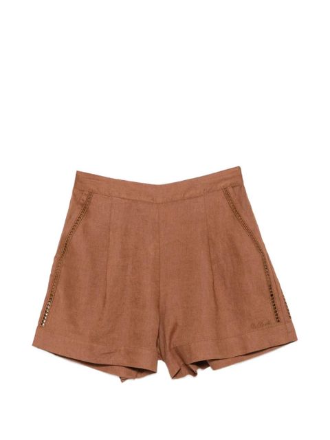 MC2 Saint Barth Amani pleated shorts - Brown - zdjęcie produktu nr 1