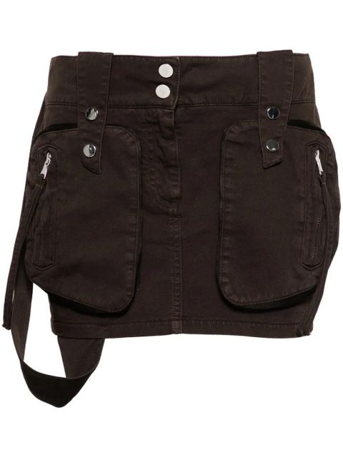 Blumarine cargo-pockets twill mini skirt - Brown - zdjęcie produktu nr 1