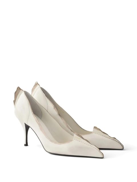 Prada 85mm Antiqued leather pumps - Neutrals - zdjęcie produktu nr 2